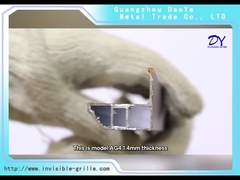 নীল ডাবল প্যাড সেফটি অ্যান্টি রাস্ট ব্যালকনি অদৃশ্য গ্রিল সহ 304 স্ক্রু সহ AG4 1.4mm