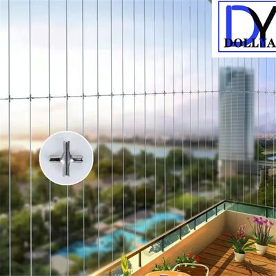 316 স্টেইনলেস স্টিল ২.০মিমি তারের অদৃশ্য গ্রিল নাইলন কোটিং এবং ৫ সেমি তারের দূরত্বের ফাঁক সহ