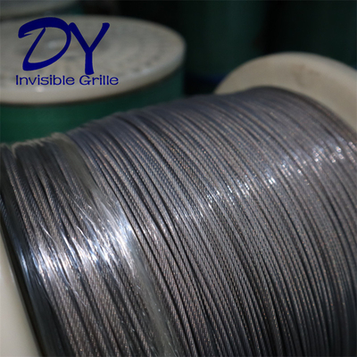 নাইলন লেপ নিরাপত্তা সঙ্গে 316 তারের 2.0mm অদৃশ্য ব্যালকনি ঢাল