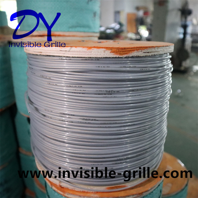 নাইলন লেপ নিরাপত্তা সঙ্গে 316 তারের 2.0mm অদৃশ্য ব্যালকনি ঢাল