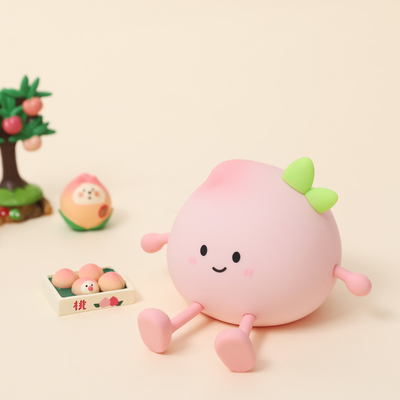 Latest Cute Peach Silicone Night Light Rechargeable Eye Protection বেডসাইড ল্যাম্প বেবি বেডরুমের জন্য রঙিন Peach Night Lighting