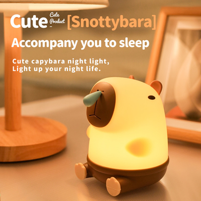 সৃজনশীল রুম সজ্জা LED Snottybara নাইট লাইট ইউএসবি রিচার্জযোগ্য কার্টুন পশু নার্সারি সিলিকন ল্যাম্প