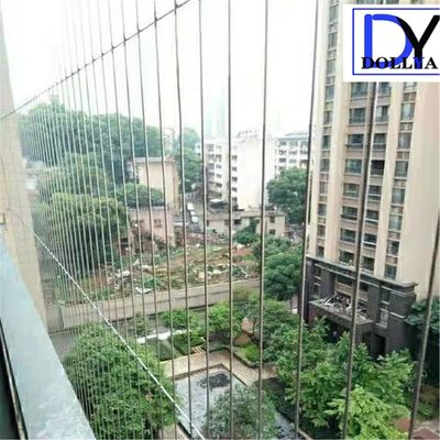 316 স্টেইনলেস স্টিল ২.০মিমি তারের অদৃশ্য গ্রিল নাইলন কোটিং এবং ৫ সেমি তারের দূরত্বের ফাঁক সহ