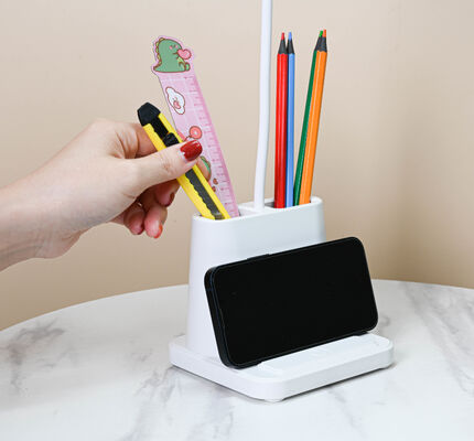 পেন হোল্ডার সহ এলইডি ডেস্ক ল্যাম্প - ছাত্রাবাস উপহার পাইকারি নাইট লাইটের জন্য চোখের সুরক্ষা স্টাডি লাইট