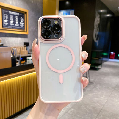 ফ্যাশন ম্যাগনেটিক সেমি-ট্রান্সপারেন্ট ফোন কেস শক-প্রুফ আইফোন ১৭