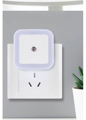 0.5W প্লাগ-ইন LED নাইট লাইট ল্যাম্প স্মার্ট সেন্সর ডুয়াক টু ডান সেন্সর ডেলাইট হোয়াইট