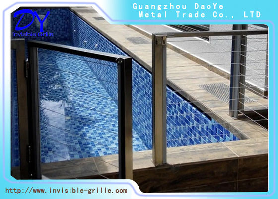 Aluminum Customized Invisible Safety Balcony Grill Size 6m Set Balcony Security Solution for Modern Architectural Designs