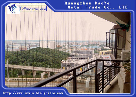 বহিরাগত সুরক্ষা অ্যালুমিনিয়াম প্রোফাইল 6 মি অদৃশ্য ব্যালকনি গ্রিল
