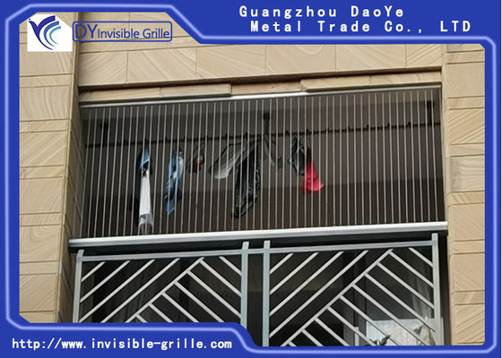 অদৃশ্য সুরক্ষা গ্রিল 7X7 স্টেইনলেস স্টিল তারের দড়ি উইন্ডাউনগুলি সুরক্ষা
