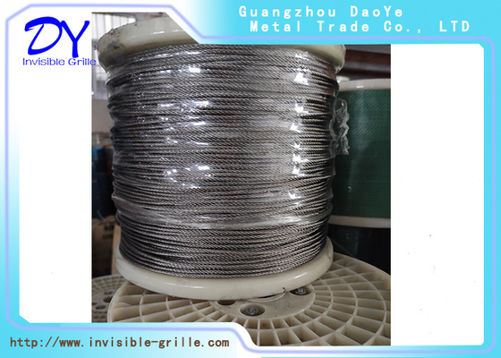 Teflon 316 স্টেইনলেস স্টীল ওয়্যার 2.0mm অদৃশ্য নিরাপত্তা গ্রিল